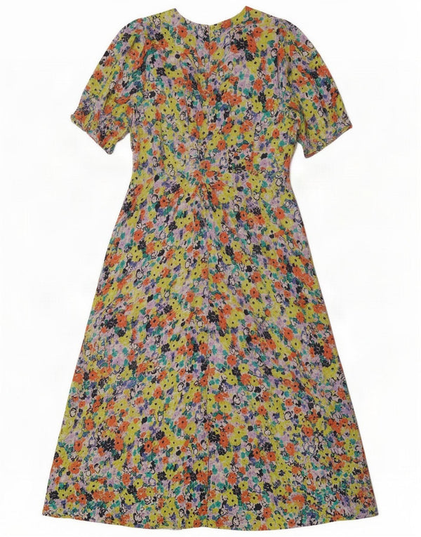 Marks & Spencer Dame Maxi Dress UK 14 Large Multicolored Floral Viscose