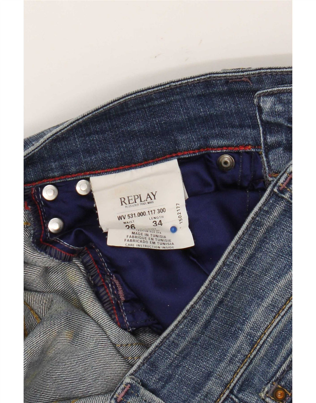 Replay Womens Bootcut Jeans W26 L34 Blue Cotton