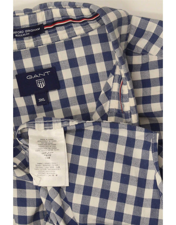 Gant herre Regular Fit skjorte 3XL blå Gingham bomuld