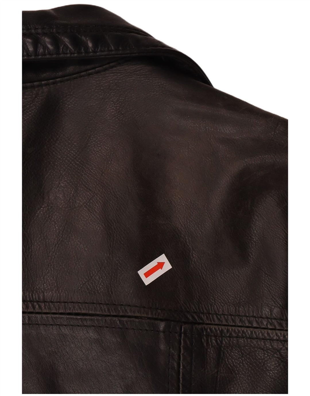 DAKOTA Dame Læderjakke UK 16 Stor Sort Læder Classic