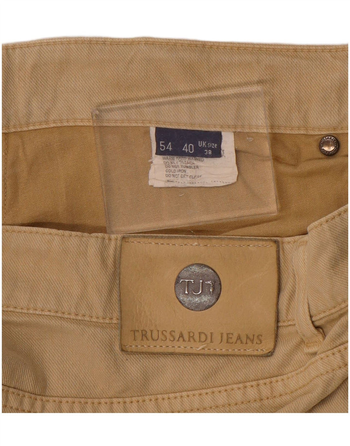 TRUSSARDI Straight Casual Bukser til mænd W38 L29 Beige Bomuld