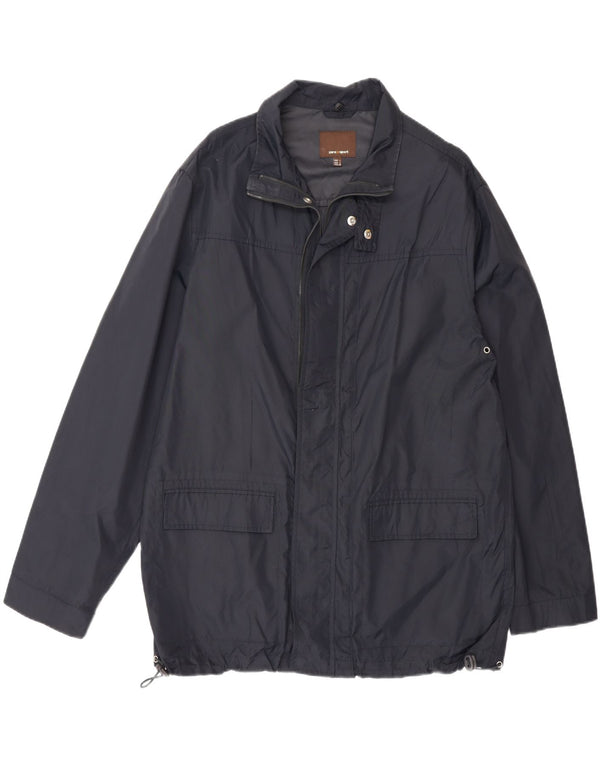Zara Herre Utility Jacket UK 40 Large Navy Blue Nylon