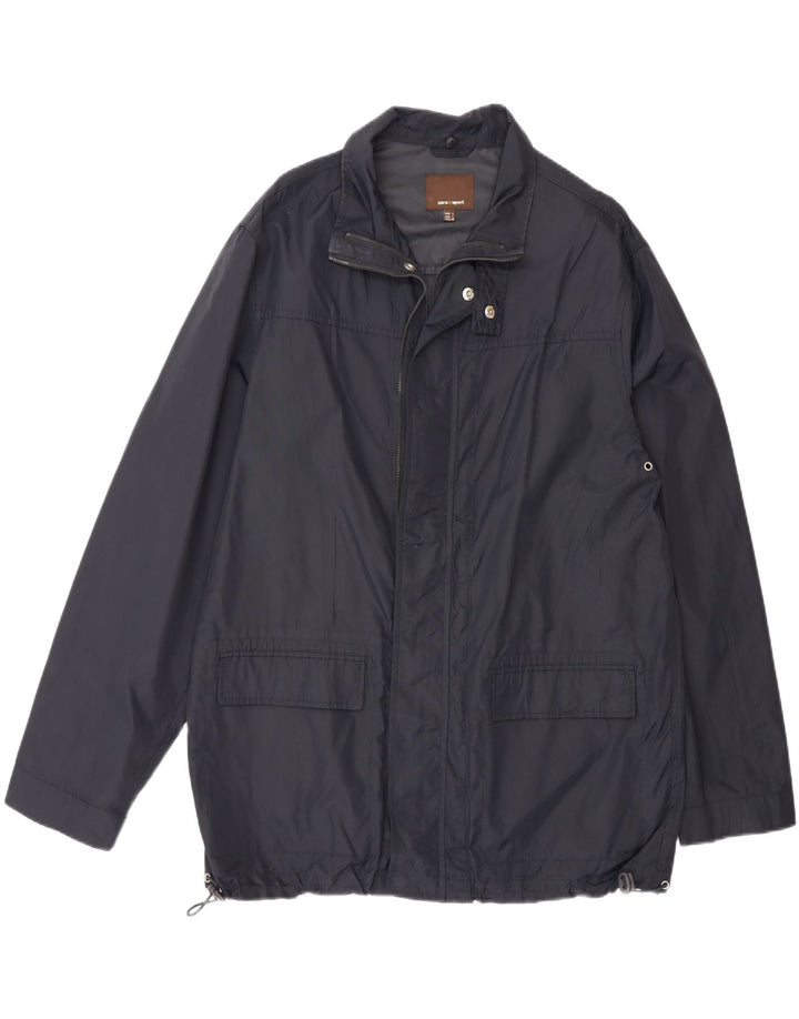 Zara Herre Utility Jacket UK 40 Large Navy Blue Nylon
