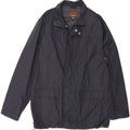 Zara Herre Utility Jacket UK 40 Large Navy Blue Nylon