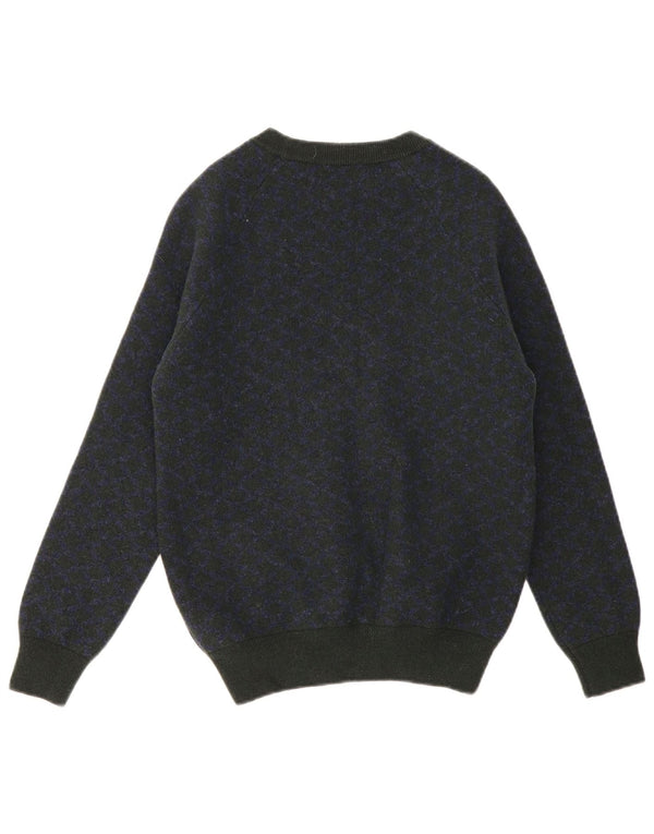 Reiss Dame Boat Neck Jumper Sweater UK 14 Medium Green Argyle/Diamond