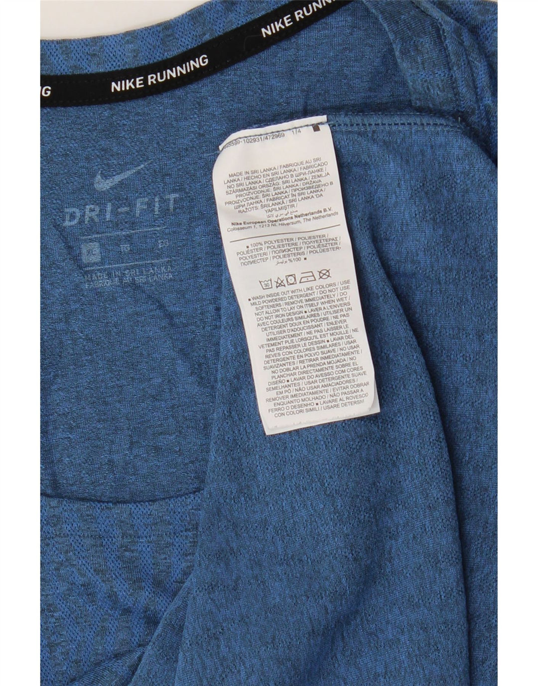 Nike Herre Dri Fit Vest Top XL Blå Polyester