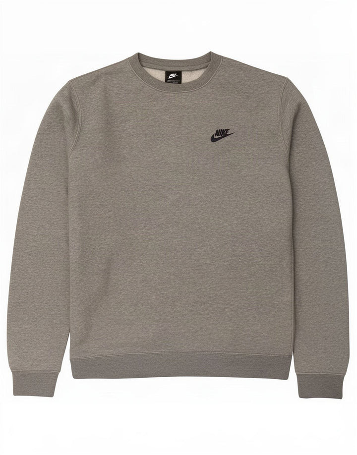 Nike Sweatshirt til mænd, lille grå flækket bomuld