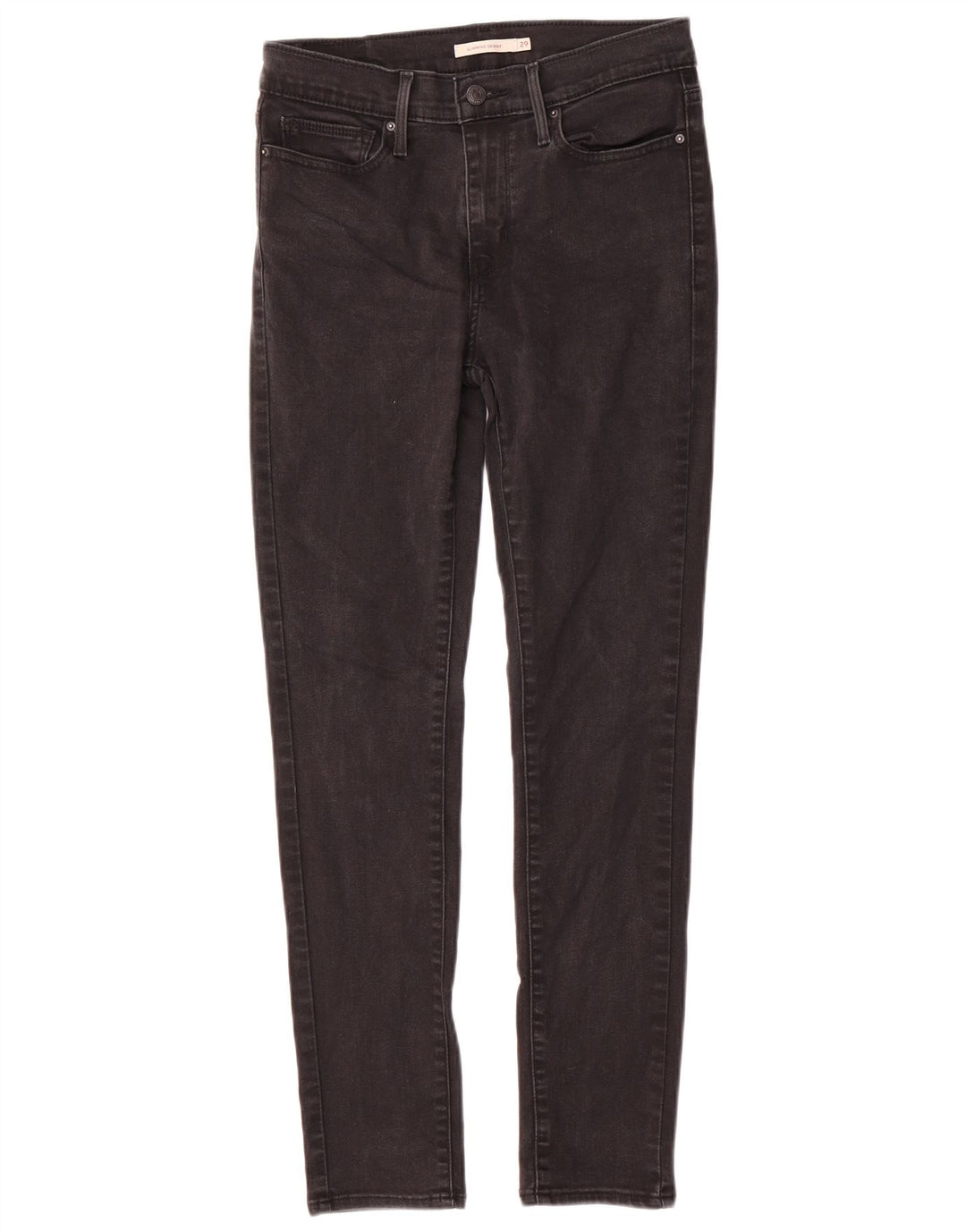 LEVI'S Womens Slimming Skinny Jeans W29 L29 Black Cotton