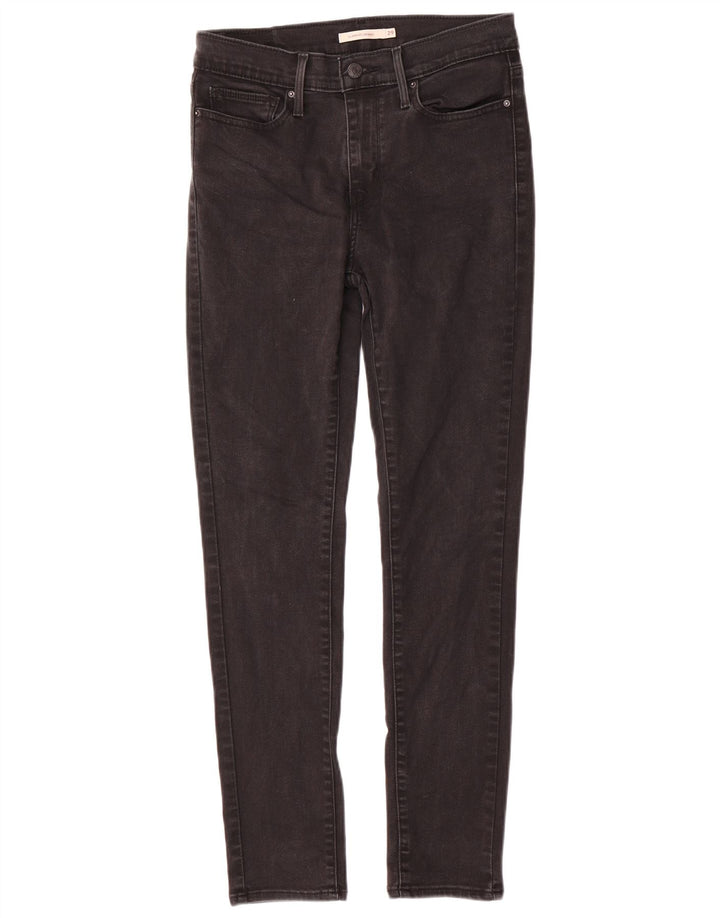 LEVI'S Womens Slimming Skinny Jeans W29 L29 Black Cotton