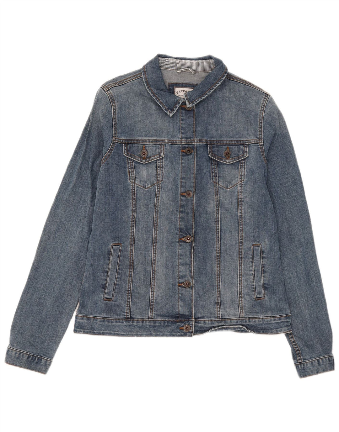 Fat Face Dame denimjakke UK 12 Medium Blue Cotton