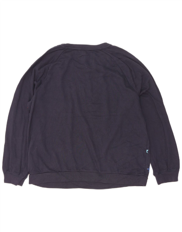 Gap kvinders abstrakt mønster sweatshirt trøje UK 18 XL marineblå bomuld