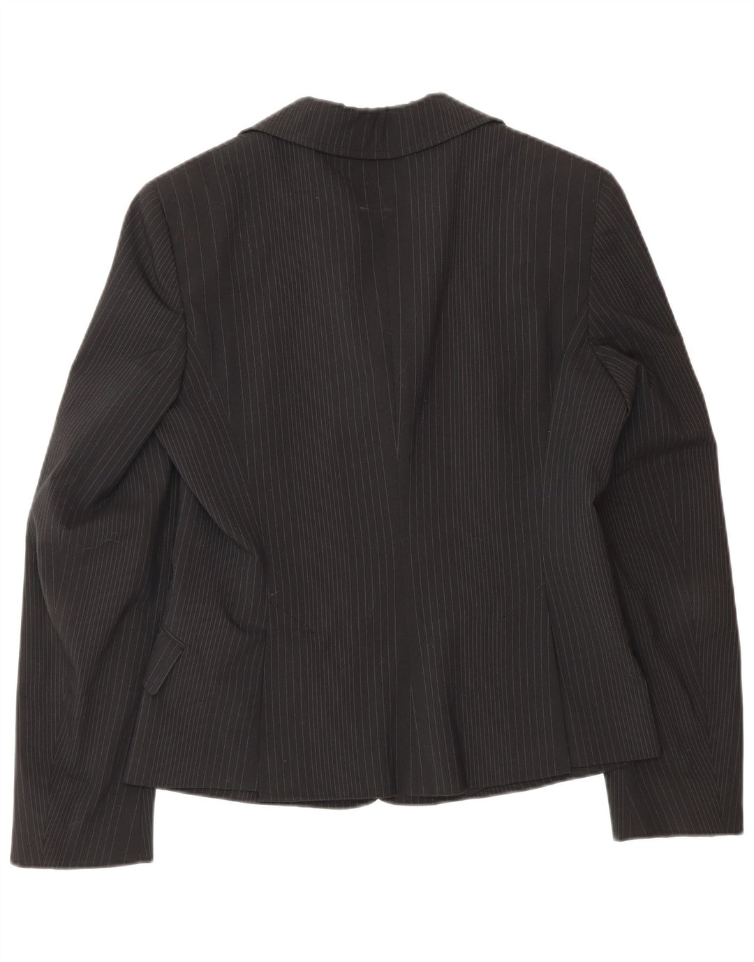 Max & Co. Dame 3-knaps blazerjakke UK 10 Lille sort stribet polyester