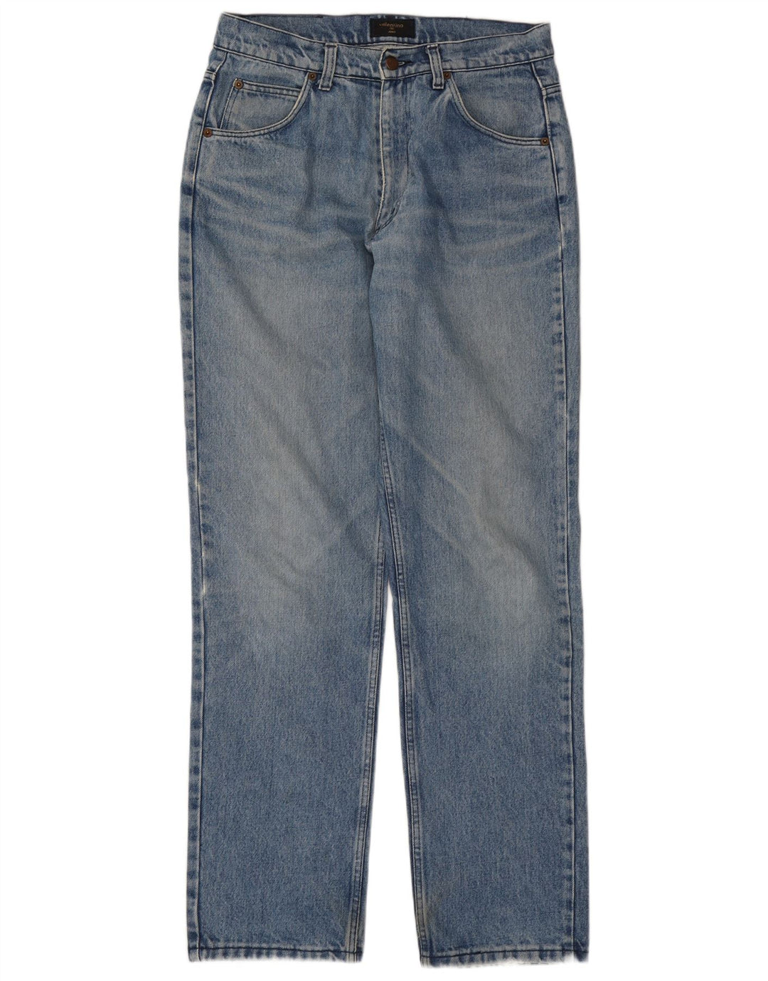 Valentino Straight Jeans til mænd W33 L33 Blå Bomuld