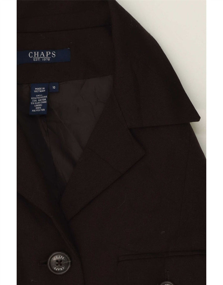 Chaps Dame 5-knaps blazerjakke US 10 Stor brun polyester