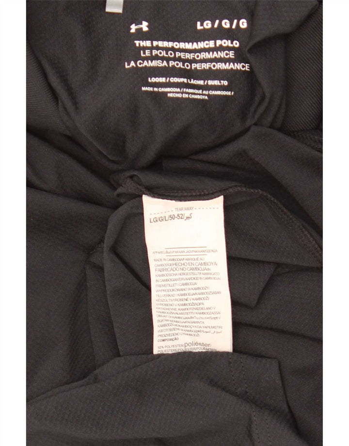 Under Armour Herre Polo Shirt Stor Sort Polyester