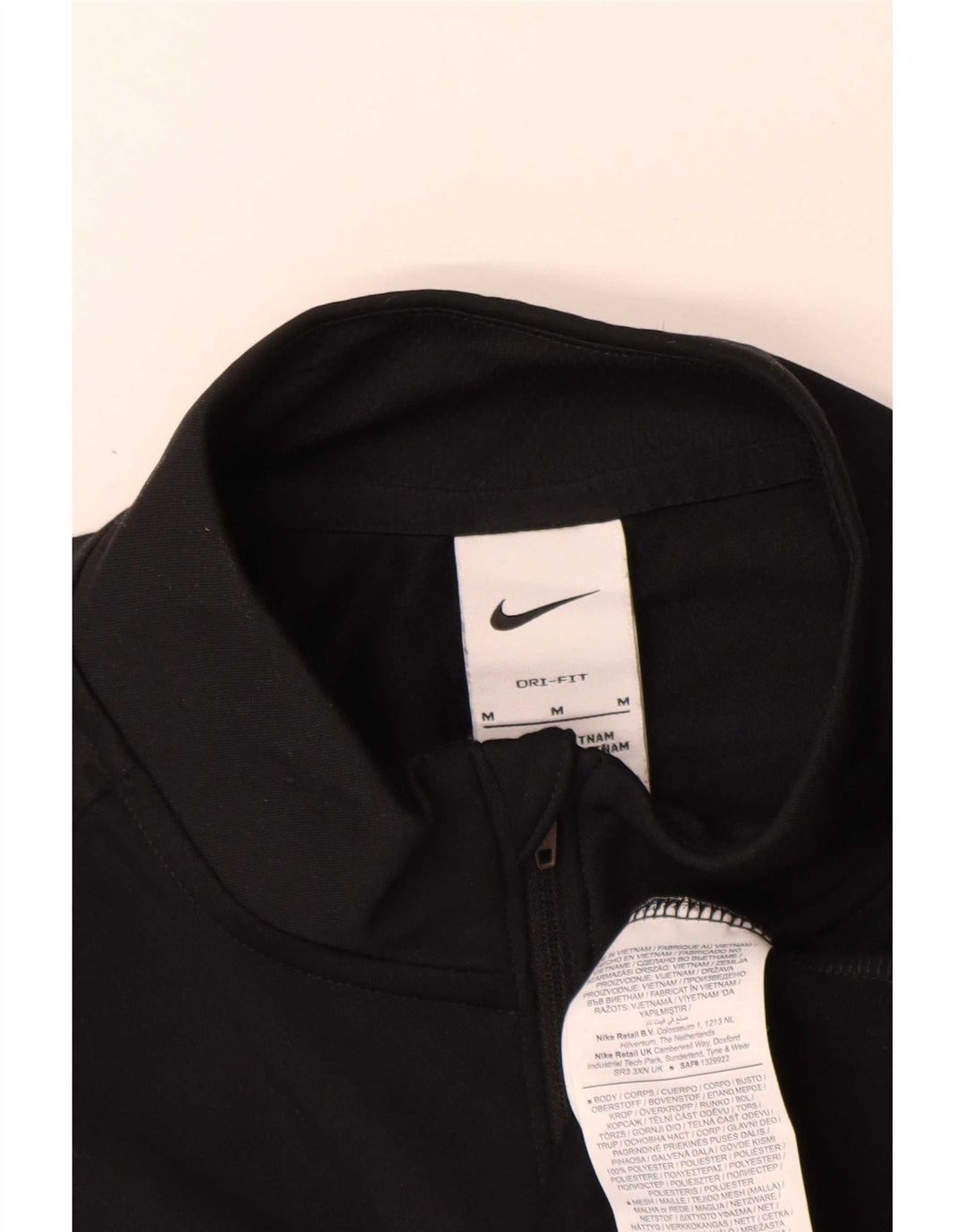 Nike Herre Dri Fit Pullover med lynlås-hals Træningsdragt Top Medium Sort Polyester