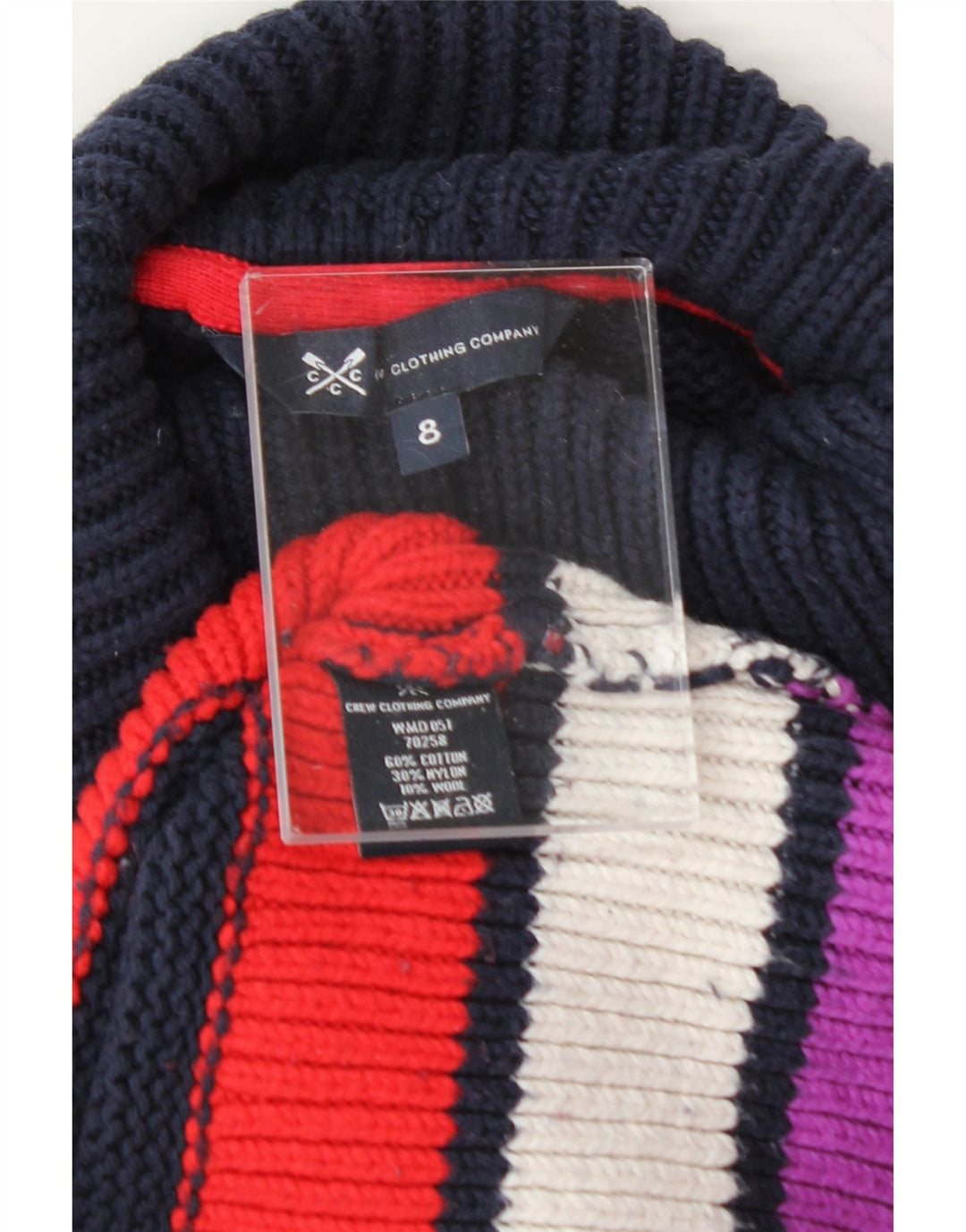 CREW CLOTHING Womens Roll Neck Jumper Sweater UK 8 Small Navy Blue Vintage Crew Clothing and Second-Hand Crew Clothing from Messina Hembry 