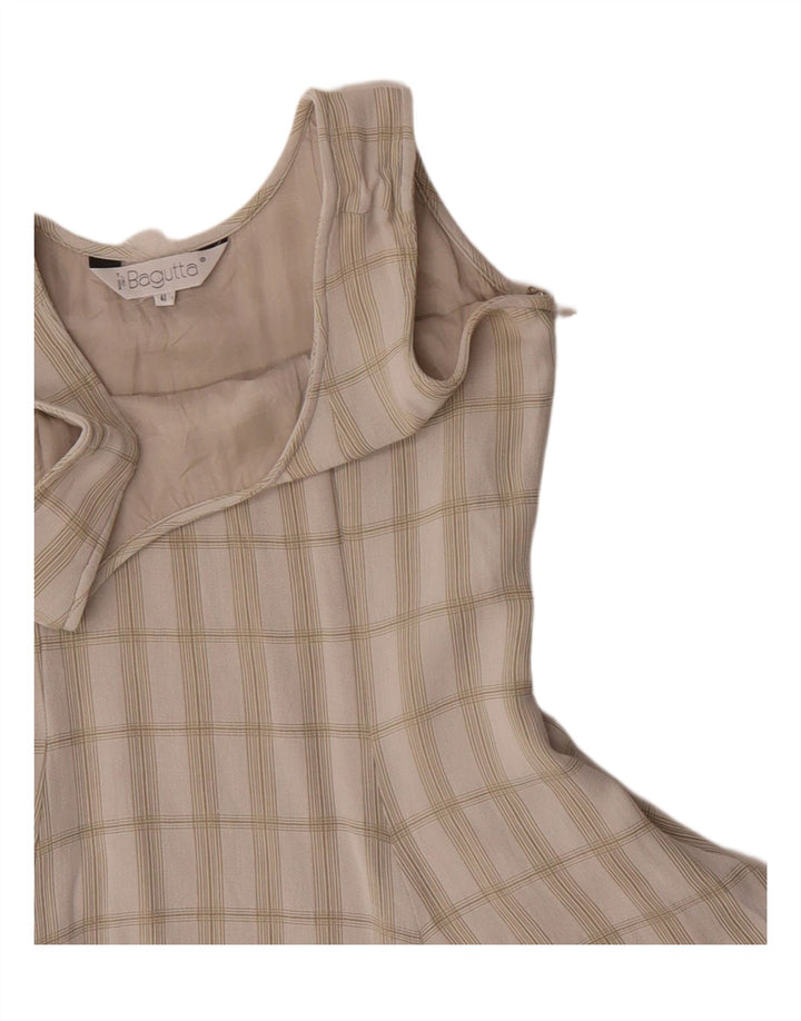 Bagutta Dame Ærmeløs Swing Dress IT 40 Small Green Check