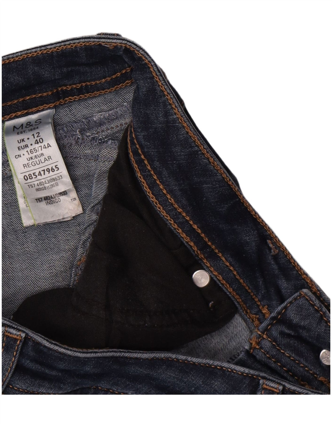 Marks & Spencer Dame Per Una Slim Jeans UK 12 Medium W32 L30 Navy Blue