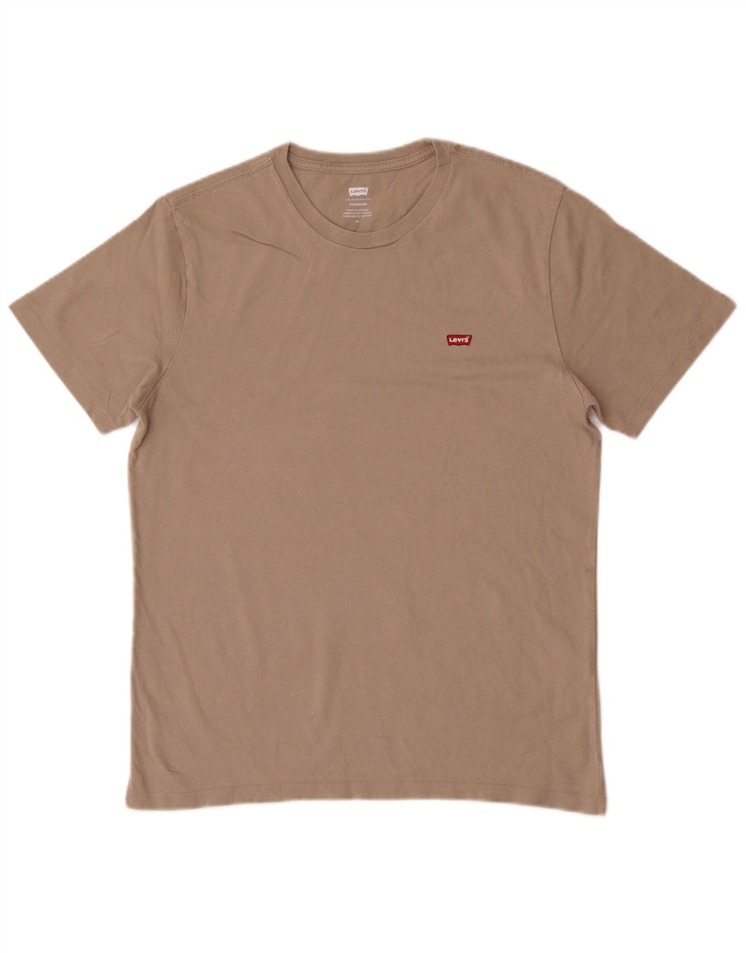 Levi's Herre Standard Fit T-Shirt Top Medium Brun Bomuld
