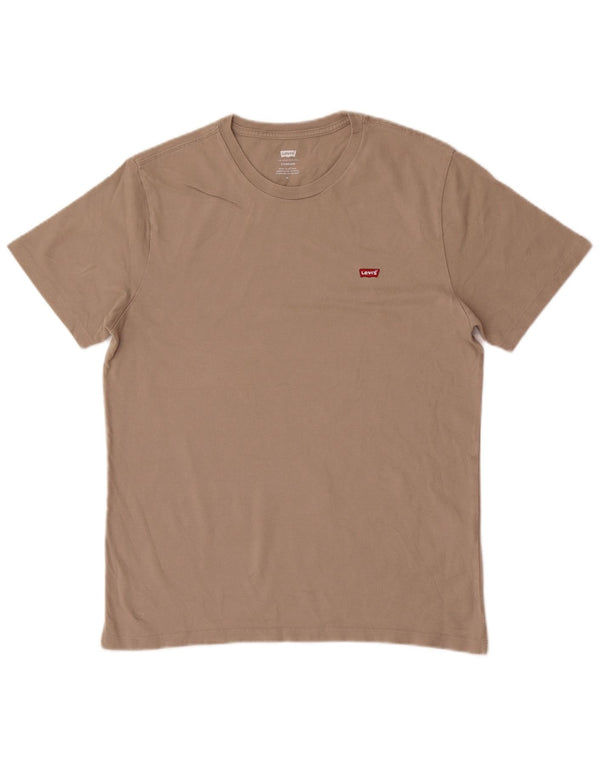 Levi's Herre Standard Fit T-Shirt Top Medium Brun Bomuld