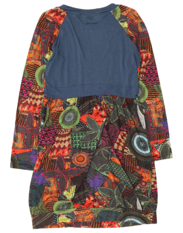 Desigual Kvinders Grafisk Skede Kjole UK 18 XL Flerfarvet Blomster