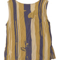 MARINA RINALDI Womens Sleeveless Blouse Top Size 19 Small Khaki Striped Vintage Marina Rinaldi and Second-Hand Marina Rinaldi from Messina Hembry 