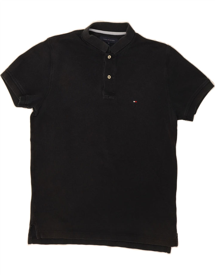 TOMMY HILFIGER Mens Regular Fit Polo Shirt Medium Black Cotton Vintage Tommy Hilfiger and Second-Hand Tommy Hilfiger from Messina Hembry 