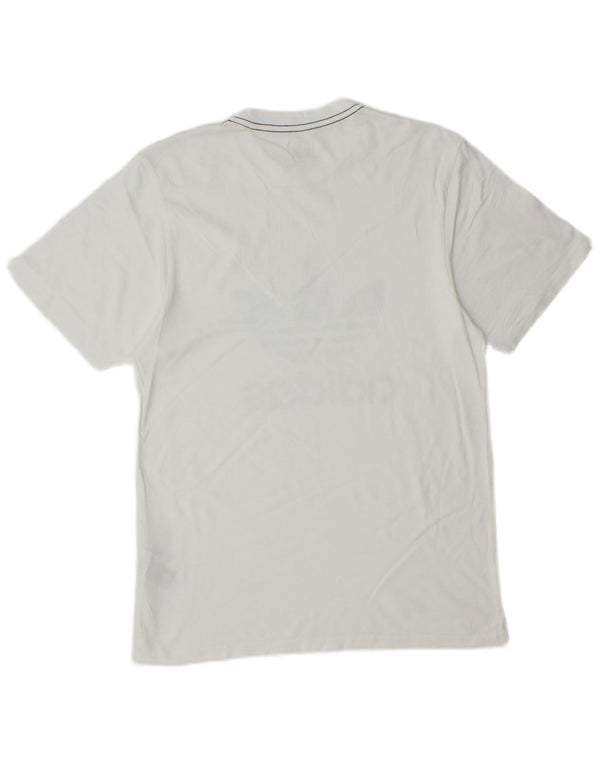 Adidas Grafisk T-shirt top til mænd, lille hvid bomuld