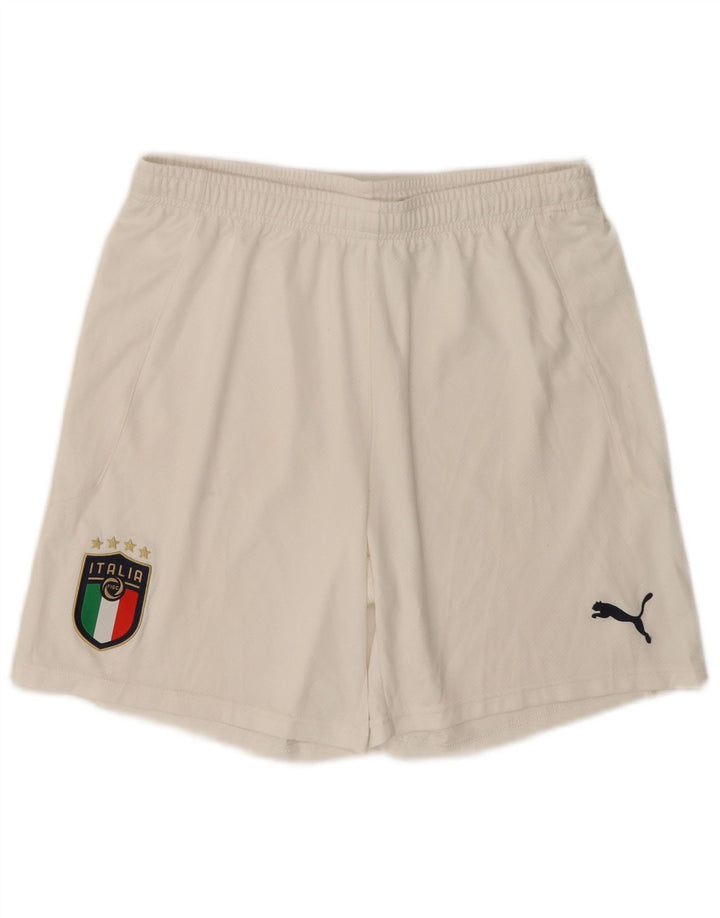 PUMA Herre Italia Sportsshorts Store Hvide Polyester