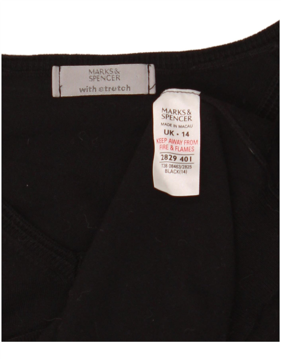 Marks & Spencer Womens Crop V-hals sweater UK 14 Medium Black