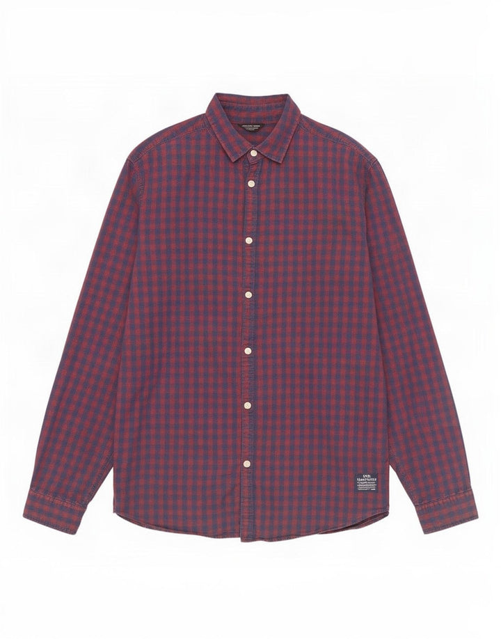 Jack & Jones Herreskjorte Medium Rød Gingham Bomuld