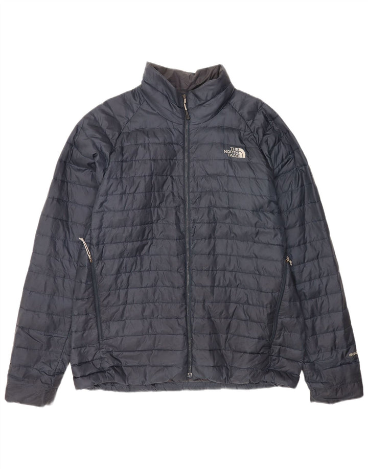 The North Face Herre Polstret Jakke UK 42 XL Navy Blue Nylon
