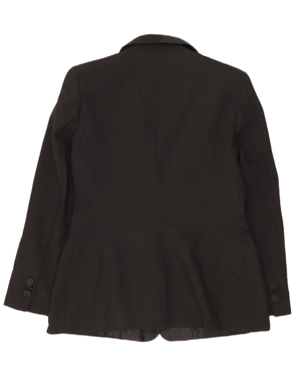 Zara Dame 1 Knap Blazer Jacket UK 16 Large Black Polyester Classic