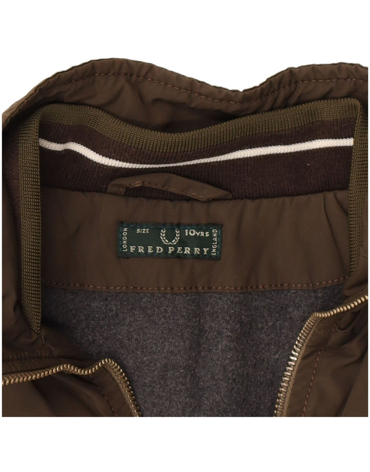 Fred Perry Boys Bomber Jacket 9-10 år Khaki Cotton
