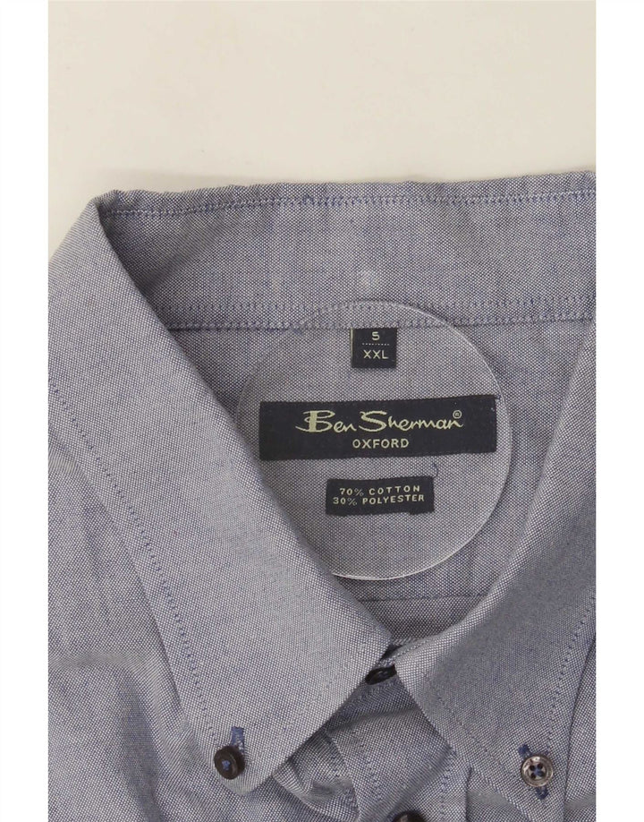 Ben Sherman herre Oxford skjorte 2XL blå bomuld