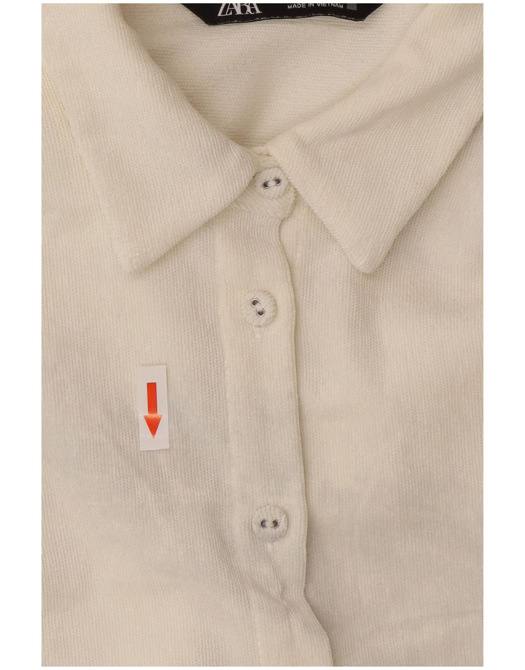 Zara Oversized skjorte til kvinder UK 14 Medium White Polyester