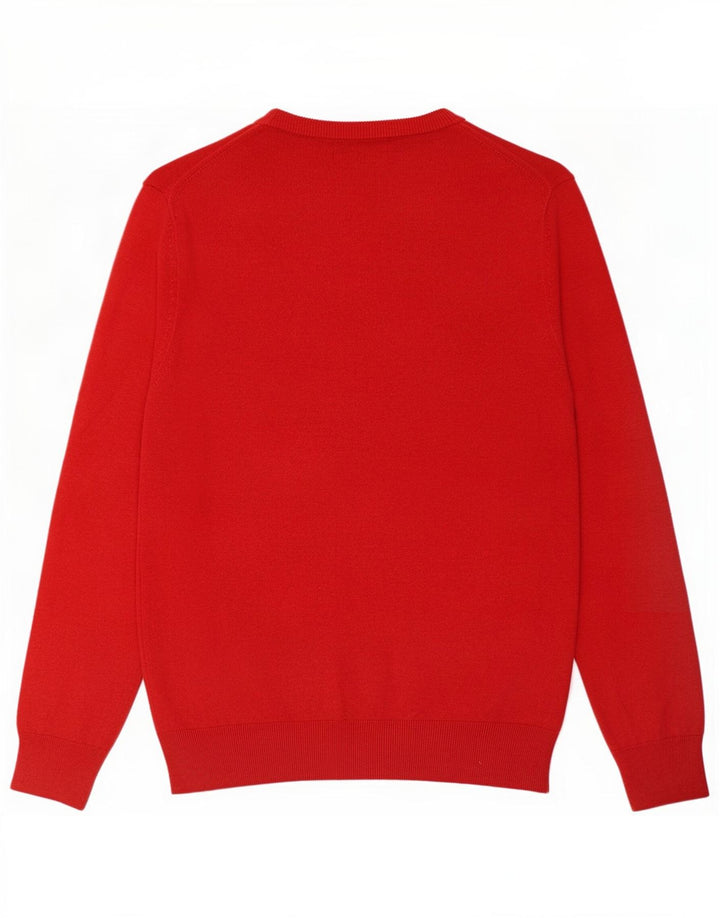 Marks & Spencer Herre V-hals sweater Stor rød bomuld