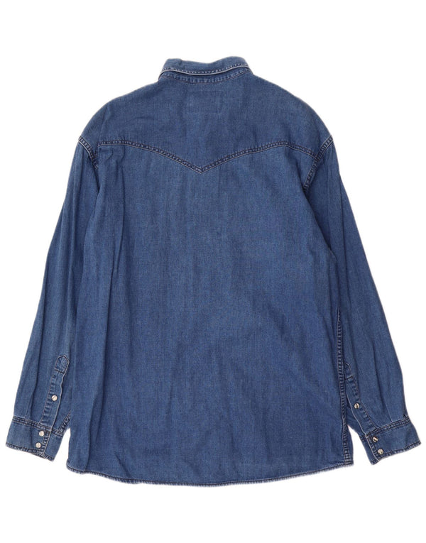 Wrangler Herre Western Denim Shirt XL Blå Bomuld