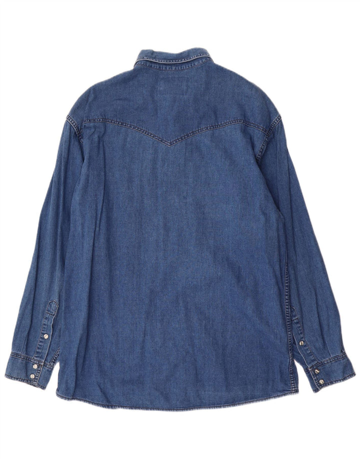 Wrangler Herre Western Denim Shirt XL Blå Bomuld