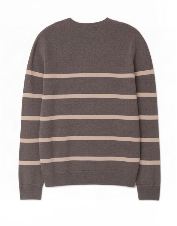 Gap Herre V-hals sweater XL Gråstribet bomuld
