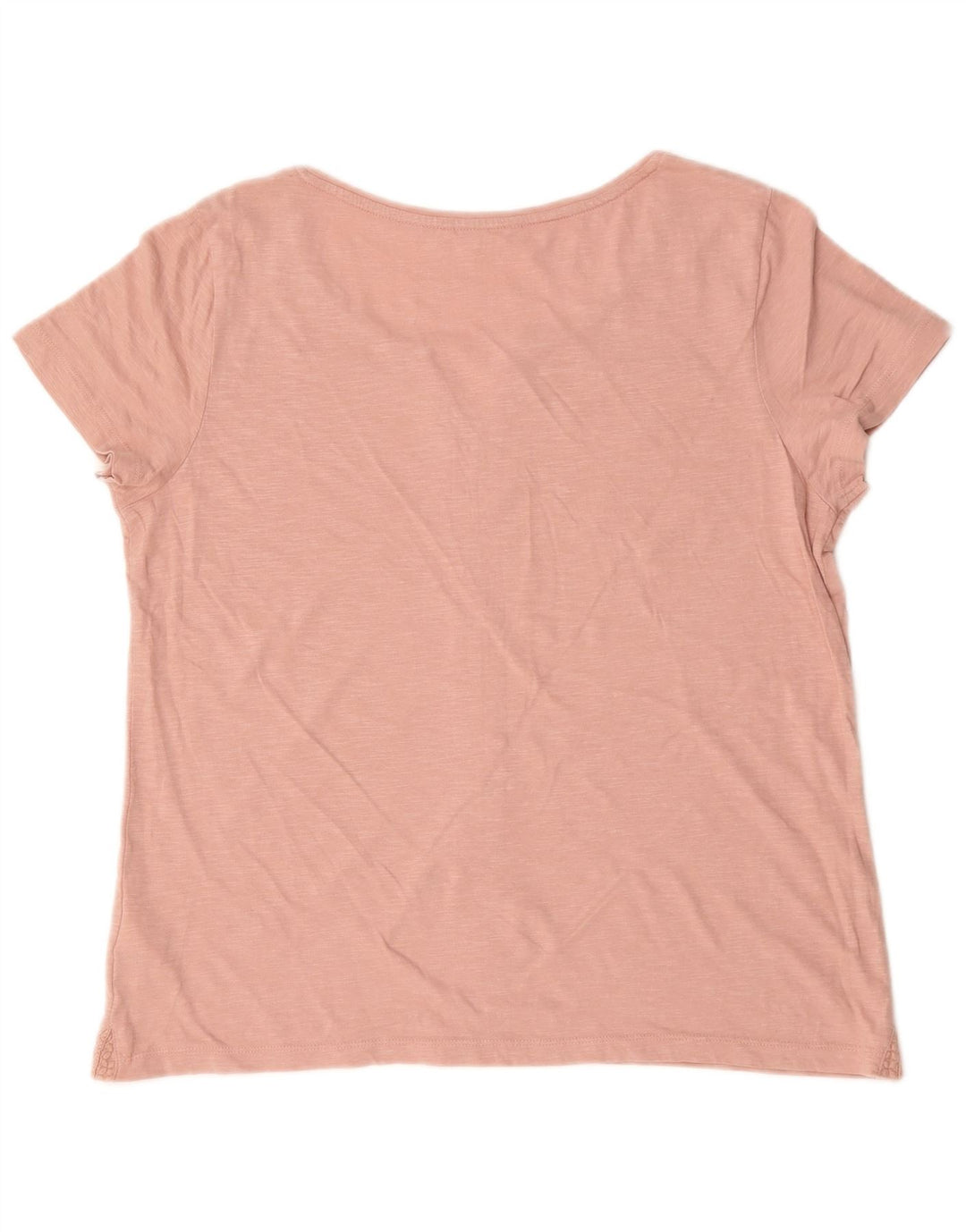 White Stuff Dame T-Shirt Top UK 16 Large Pink Bomuld