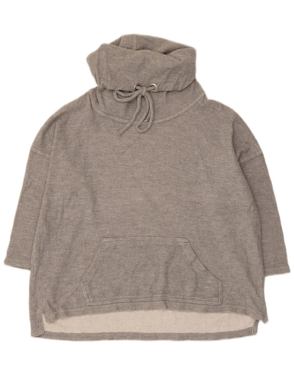 Zara Dame 3/4 ærmet oversize sweater trøje UK 14 Medium Grå