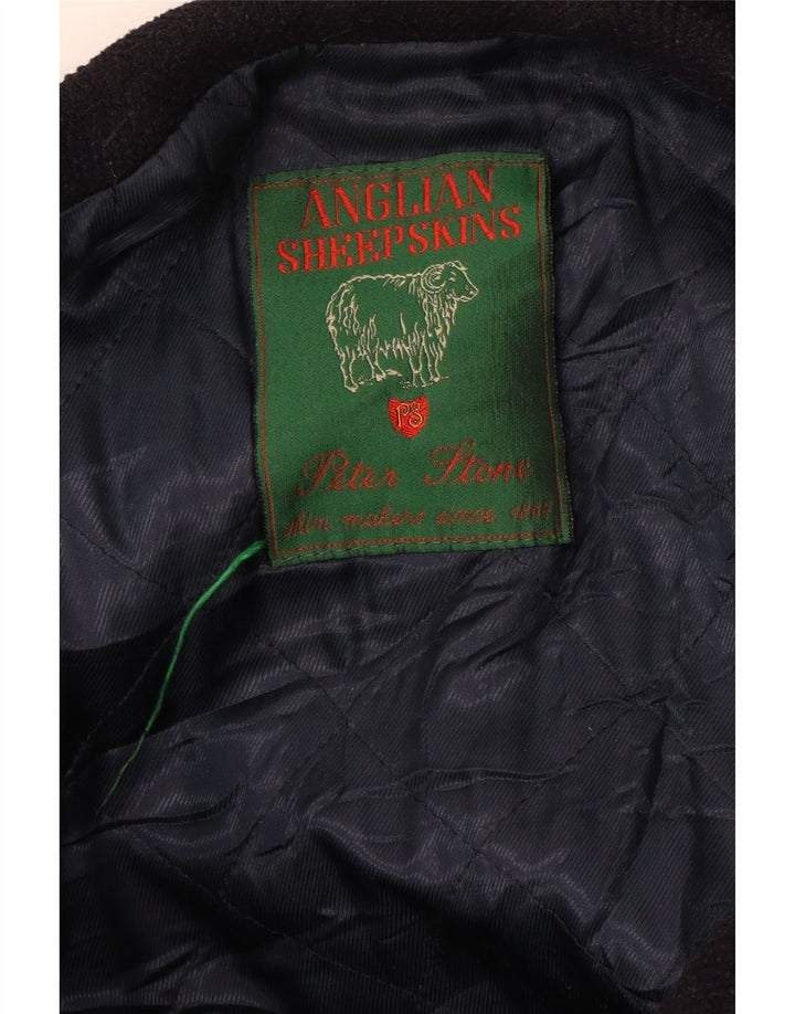 Vintage Herre Hooded Duffel Coat UK 42 XL Navy Blue Wool