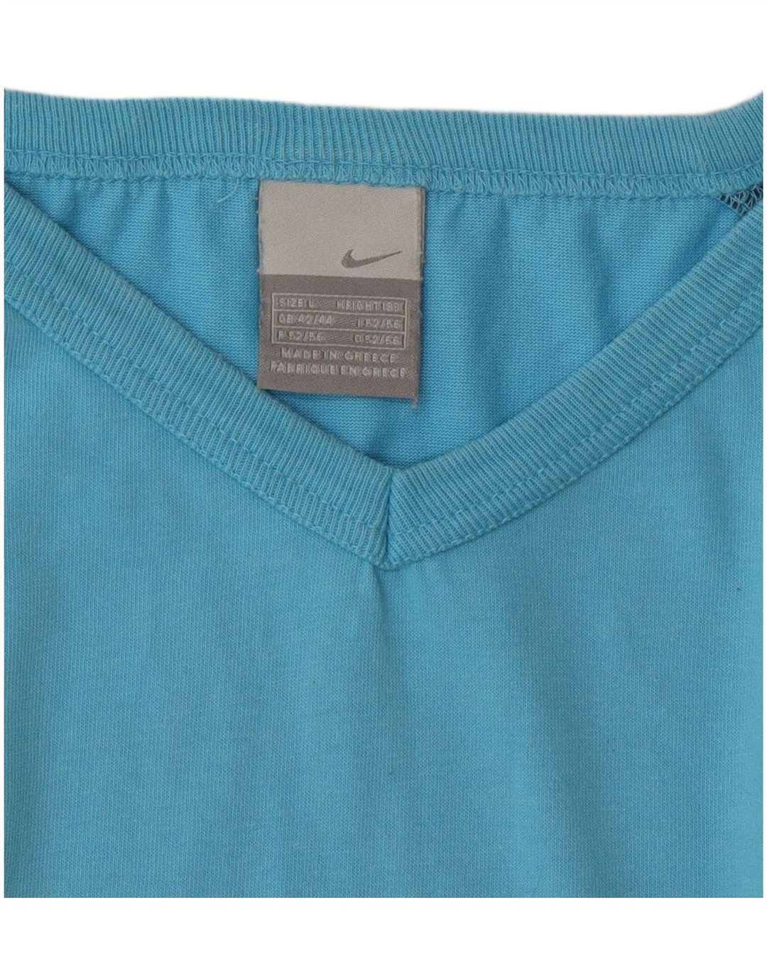 Nike Herre T-Shirt UK 42/44 Large Blue Colourblock