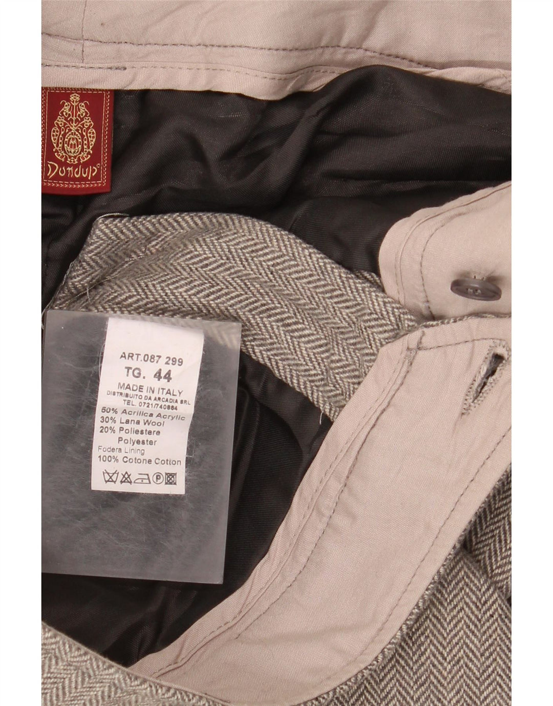 Dondup Dame Bootcut Casual Bukser IT 44 Medium W34 L32 Grå Sildeben