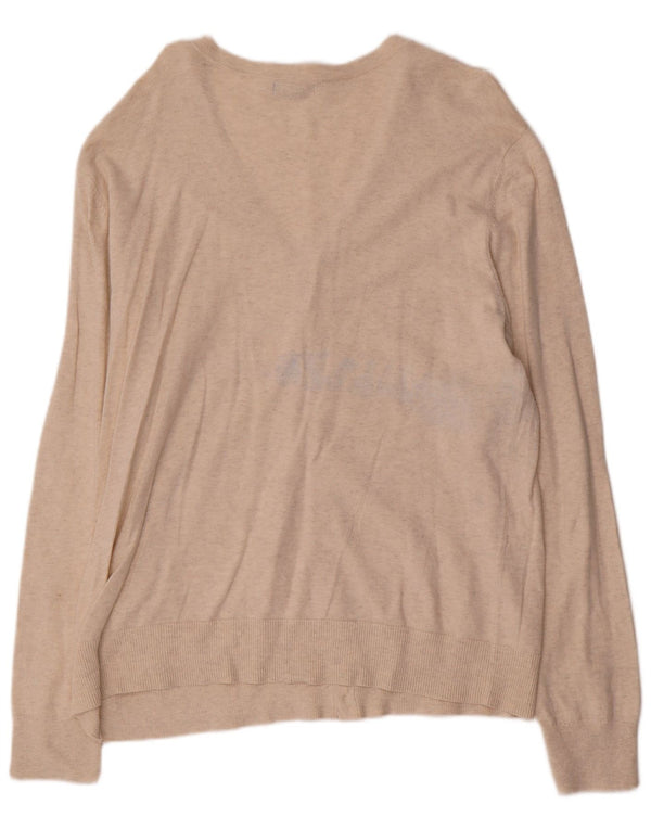 Gap Dame Cardigan Sweater UK 18 XL Beige Bomuld