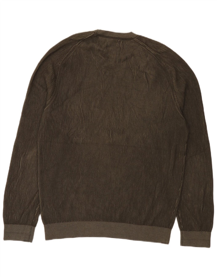 Massimo Dutti Herre sweater med rund hals XL Khaki Bomuld