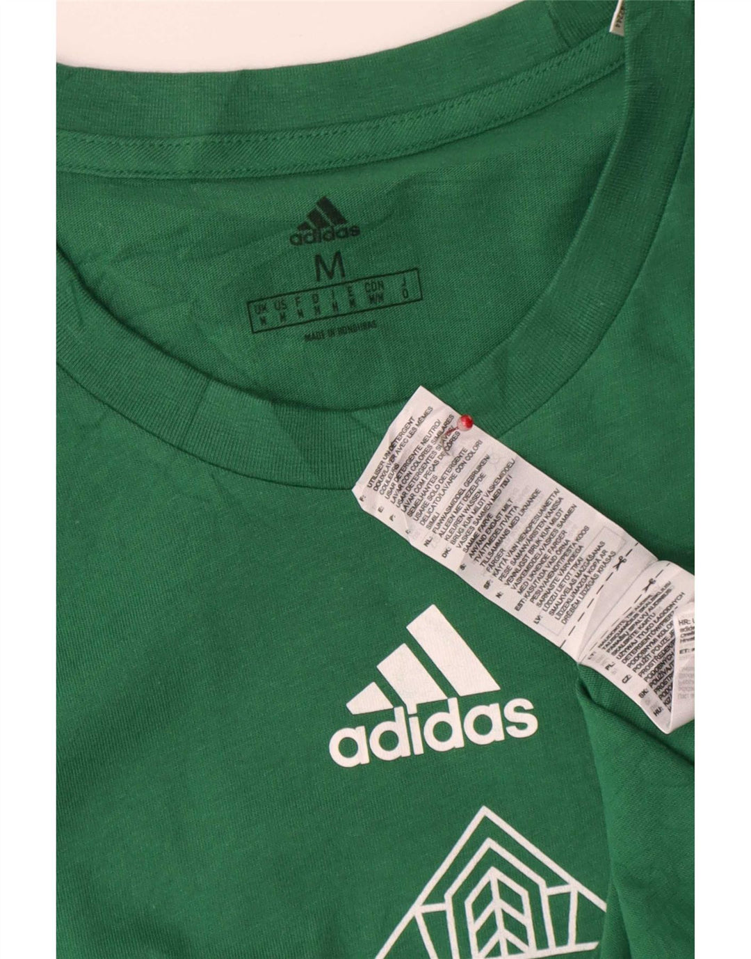 Adidas grafisk T-shirt top mellem grøn bomuld til mænd