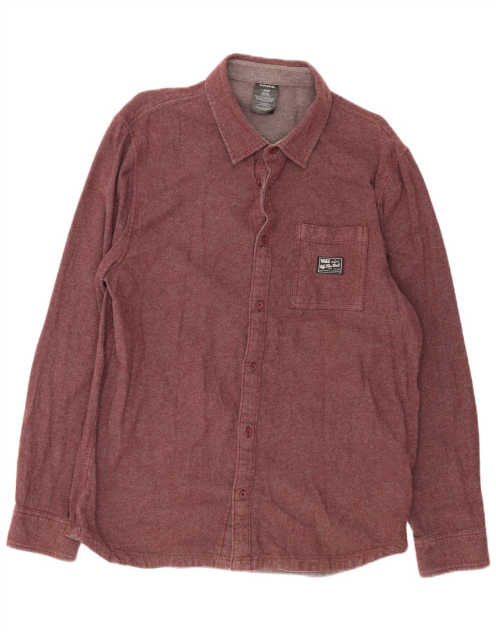 Vans Herre Flanelskjorte Stor Bourgogne Bomuld
